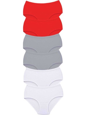 Pileli Store 6 Adet Tutku Kadın Yüksek Bel Bato Kalın Lastik Külot S19