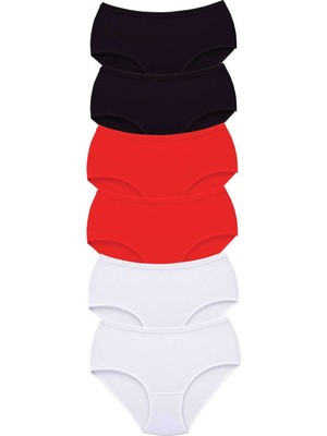 Pileli Store 6 Adet Tutku Kadın Yüksek Bel Bato Kalın Lastik Külot S13