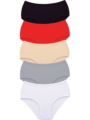 Pileli Store 5 Adet Tutku Kadın Yüksek Bel Bato Kalın Lastik Külot S1