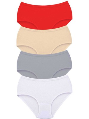 Pileli Store 4 Adet Tutku Kadın Yüksek Bel Bato Kalın Lastik Külot S13