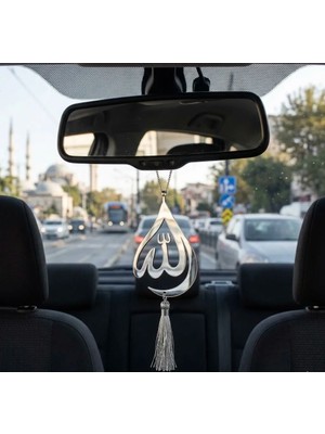 Güven Pleksi Otomobil Dikiz Aynası Süsü Allah Yazısı