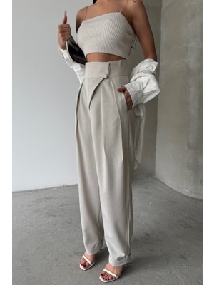 Modaurul Tasarım Pantolon - Bej