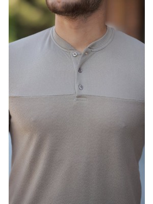 Modaurul Erkek Hakim Yakalı Kısa Kollu Pamuklu T-Shirt