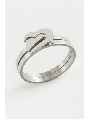 Pileli Store Kalp Çift Yüzük