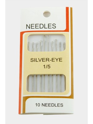 Pileli Store 10 Adet Gümüş Dikiş Iğnesi