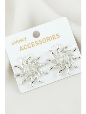 Pileli Store Güneş Metal Küpe