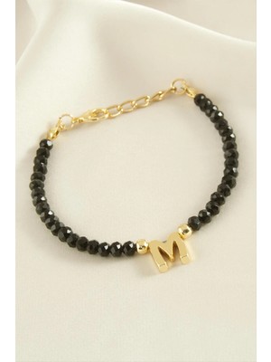 Pileli Store Harfli Kristal Trend Bileklik