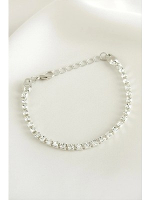 Pileli Store Şerit Taşlı Suyolu Bileklik