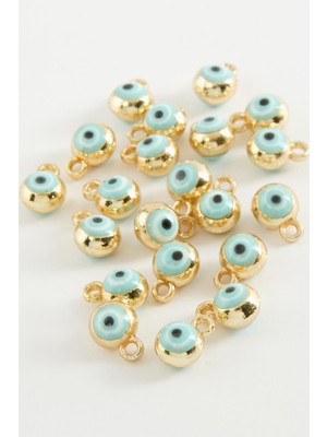 Pileli Store Nazar Tek Kulplu Mineli Bileklik ve Kolye Ucu Aparatı 1 Adet