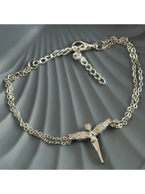 Pileli Store Peri Figürlü Zirkon Taşlı Bileklik