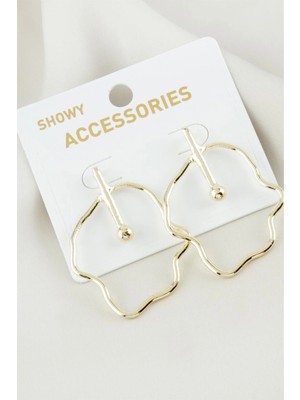 Pileli Store Bulut Inci Metal Küpe