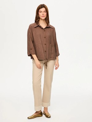 Faik Sönmez Kendinden Dokulu Rahat Form Ceket S26CKT041