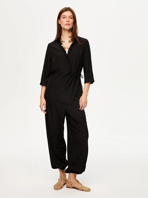 Faik Sönmez Beli Bağcık Detaylı 3/4 Kol Gömlek S26GML009