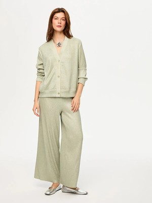 Faik Sönmez Kendinden Simli Dokulu Örme Hırka S26HRK003