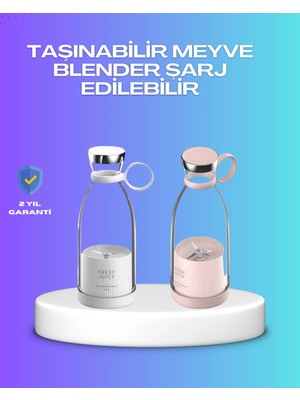 Pileli Store Çevre Dostu Cam Gövdeli Kablosuz Smoothie Blender