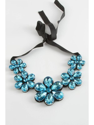 Pileli Store Papatya Taşlı Yaka Kolye