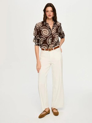 Faik Sönmez Zincir Aksesuarlı Wıde Leg Fıt Jean Pantolon S26JPN012