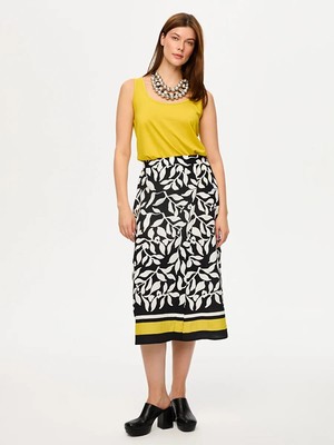 Faik Sönmez Eteği Sulu Monochrome Desen Anvelop Etek S26ETK004