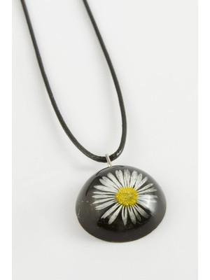 Pileli Store Papatya Epoksi Kolye