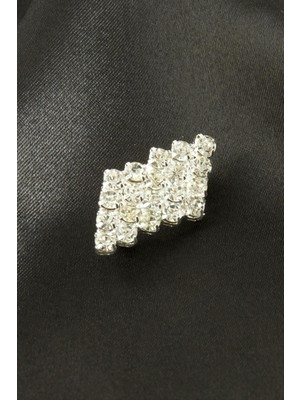 Pileli Store Zikzak Taşlı Broş