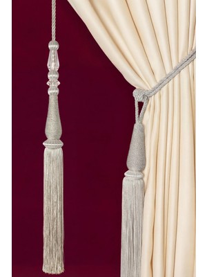 Mefaks Tekstil Damla Model Kordon Sarım Braçol Set Açık Gri (2 Braçol + 1 Sarkıt)