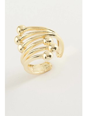 Pileli Store Çiçek Metal Yüzük