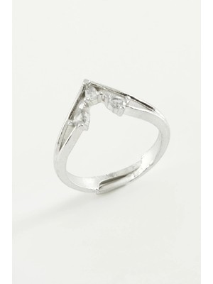 Pileli Store Ok Zirkon Taşlı Yüzük