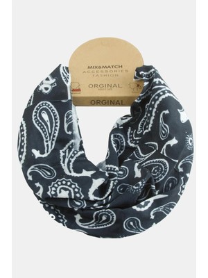 Pileli Store Çini Desenli Bandana Boyunluk