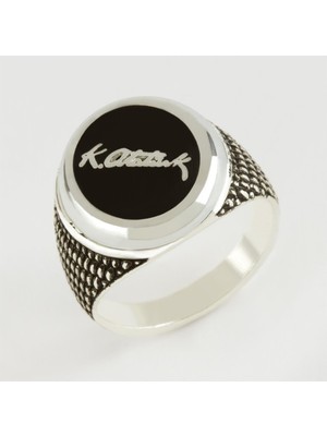 Pileli Store Mustafa Kemal Atatürk Imzalı Metal Erkek Yüzük