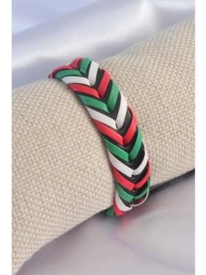 Inure Jewelry Karışık Renk İpli Deri Erkek Bileklik