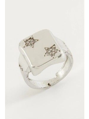 Pileli Store Yıldız Zirkon Taşlı Yüzük