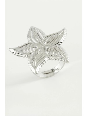 Pileli Store Çiçek Metal Yüzük