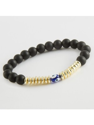 Pileli Store Onix Hematit Doğaltaş Bileklik