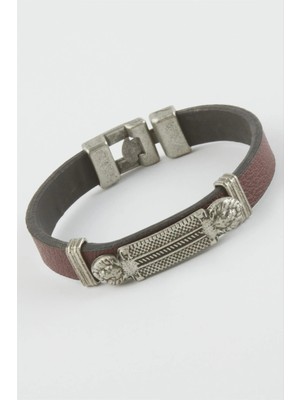 Pileli Store Aslan Suni Deri Bileklik