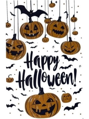 Pileli Store Halloween Temalı Balkabaklı Duvar Sticker Seti