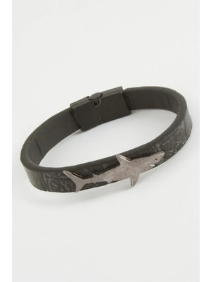 Pileli Store Balık Kaliteli Mıknatıslı Suni Deri Bileklik