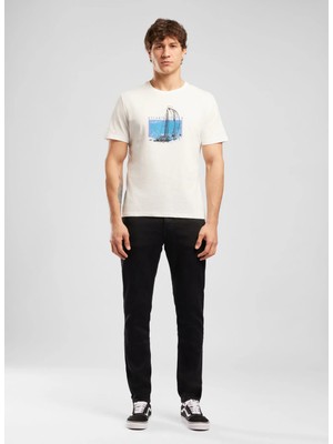 Lee Cooper Jack Erkek Slım Dar Kesim Yüksek Bel Dar Paça Jean Pantolon Siyah