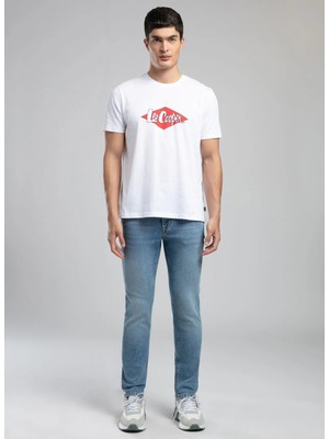 Lee Cooper Jagger Erkek Slım Straıght Dar Kesim Normal Bel Düz Paça Jean Pantolon Mavi