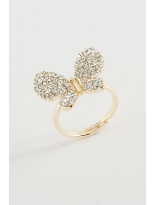 Pileli Store Kelebek Taşlı Yüzük