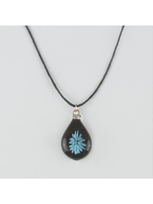 Pileli Store Çiçek Cam Kolye