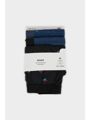 DeFacto Regular Fit Baskılı 3'lü Boxer G9371AX26SP