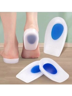 Pileli Store Topuk Silikonu Mavi Beyaz Küçük Boy Kadın