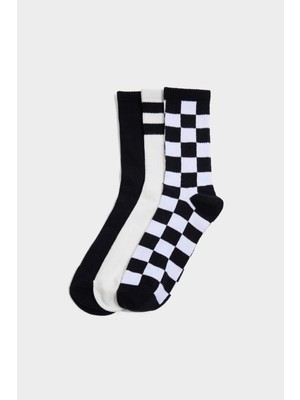 DeFacto Erkek 3'lü Pamuklu Uzun Çorap G2123AXNS