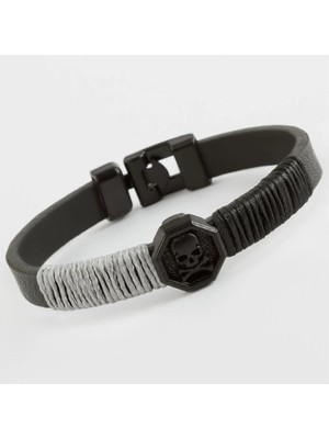 Pileli Store Kuru Kafa Kaliteli Suni Deri Bileklik