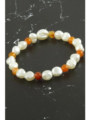 Pileli Store Inci Akik Doğaltaş Bileklik