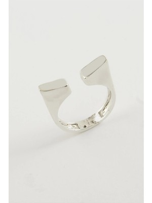 Pileli Store Köşeli Metal Yüzük