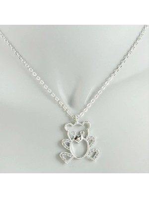 Pileli Store Ayıcık Zirkon Taşlı Trend Kolye