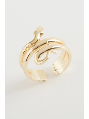 Pileli Store Yılan Metal Yüzük