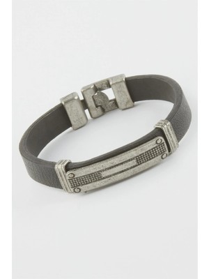 Pileli Store Dikdörtgen Suni Deri Bileklik