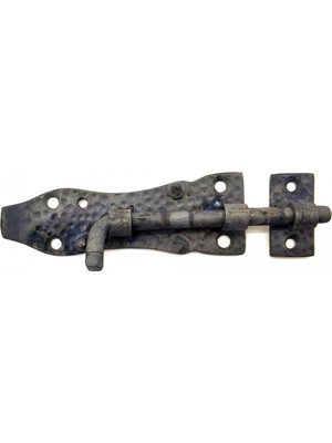 Pileli Store Eco Lounge Antika Tarz Dekoratif Pirinç Dövme Kapı Sürgüsü - 7,5cm, Oksit